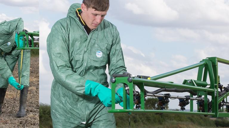 bevestiging cable tie aan spuitboom