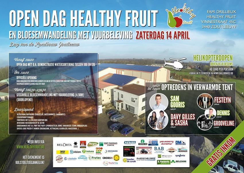 Affiche Open dag Healthy Fruit in Zoutleeuw bij Familie Drillieux