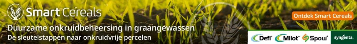 Banner met gele bloemen en tekst “Do Smart Crops” en “Der Größte Agrarpark”