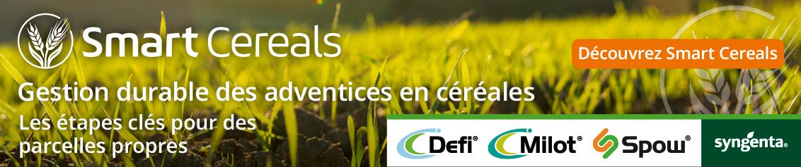 Banner voor SmartCereals met tekst over advertentie‑inkomsten en logo’s van adverteerders